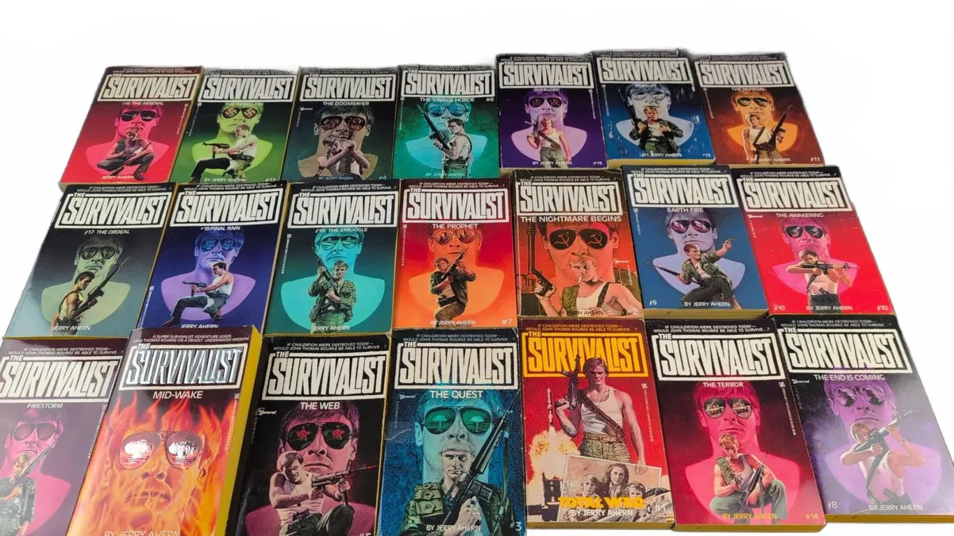 21 The Survivalist Paperback Books by Jerry Ahern