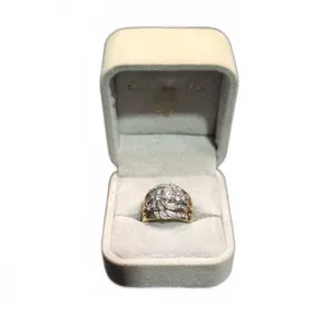 Roland & Son 14K/8g Gold Diamond Cluster Ring with Box