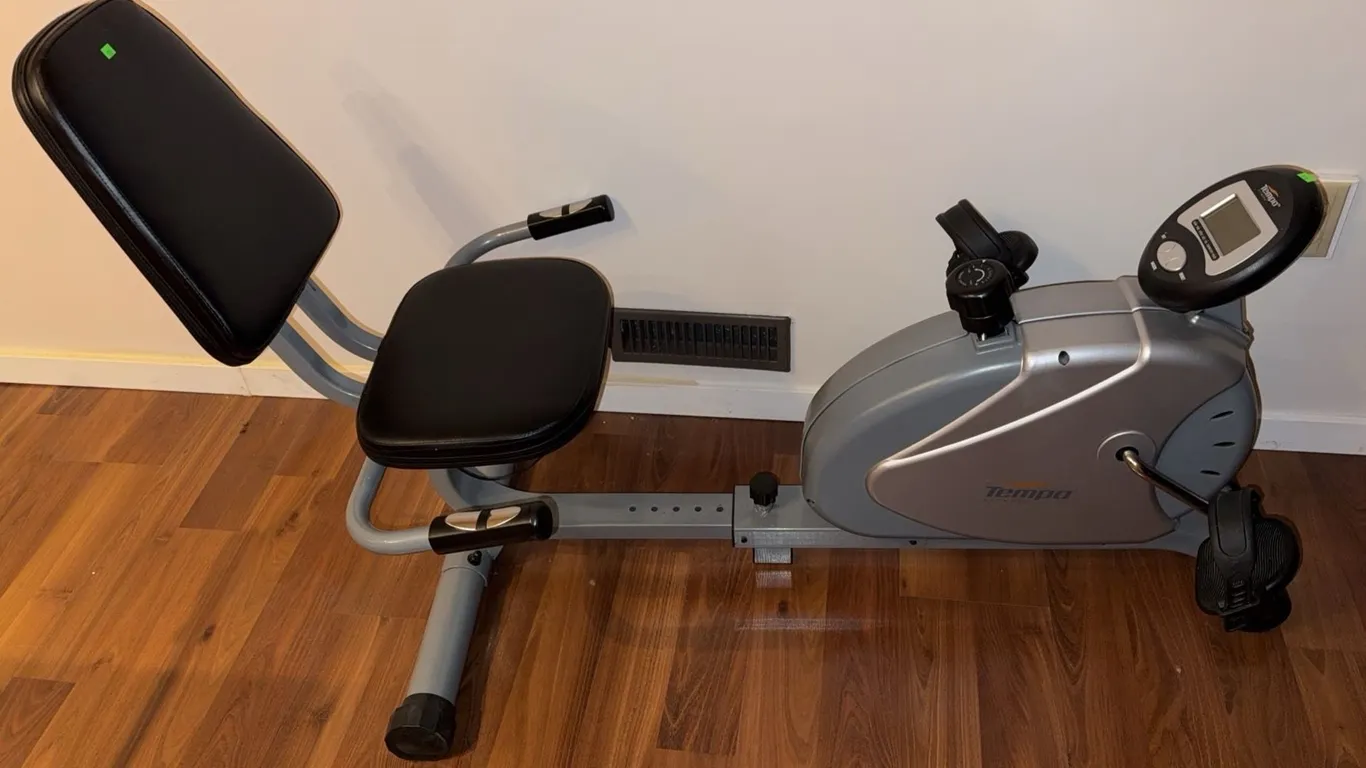 Tempo Fitness Recumbent Exercise Bike with Digital Display