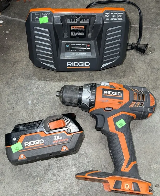 Ridgid Cordless Drill with Charger and 3.0Ah Battery