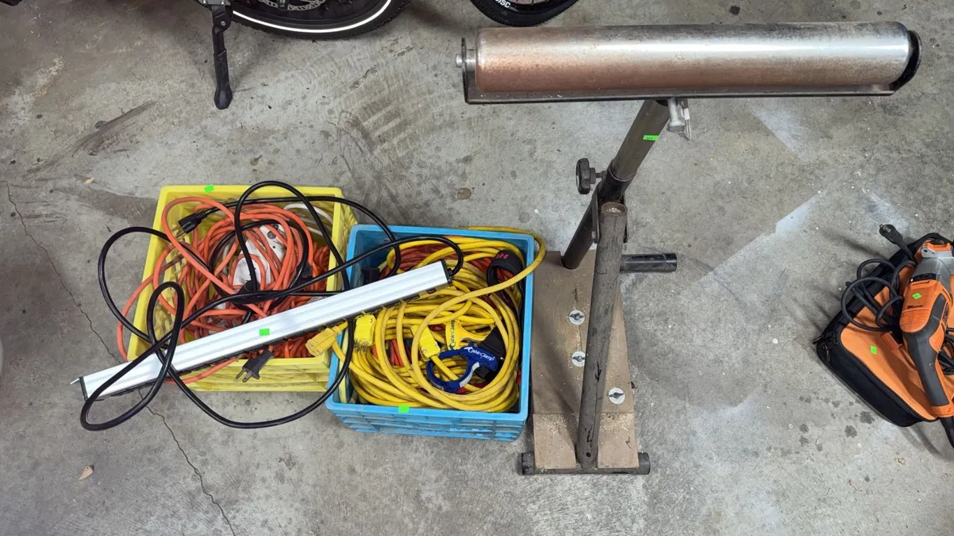 Extension Cords, Power Strip, and Industrial Stand