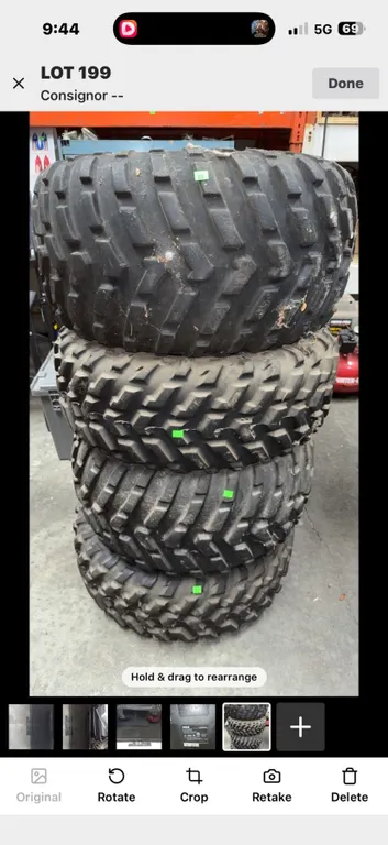 Four ATV Tires, Sizes 25x8.00-12 and 24x9.5-11