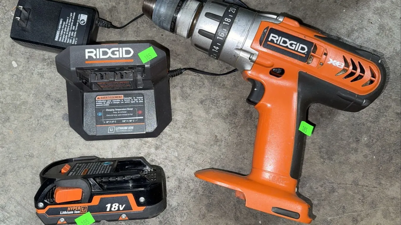 RIDGID X2 18V Cordless Drill With Battery and Charger