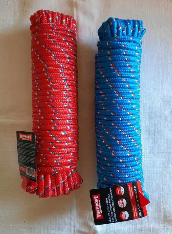 NEW 2 Pack TUFF Rope 3/8" x 100' each (GST 5% & PST 7% charged)