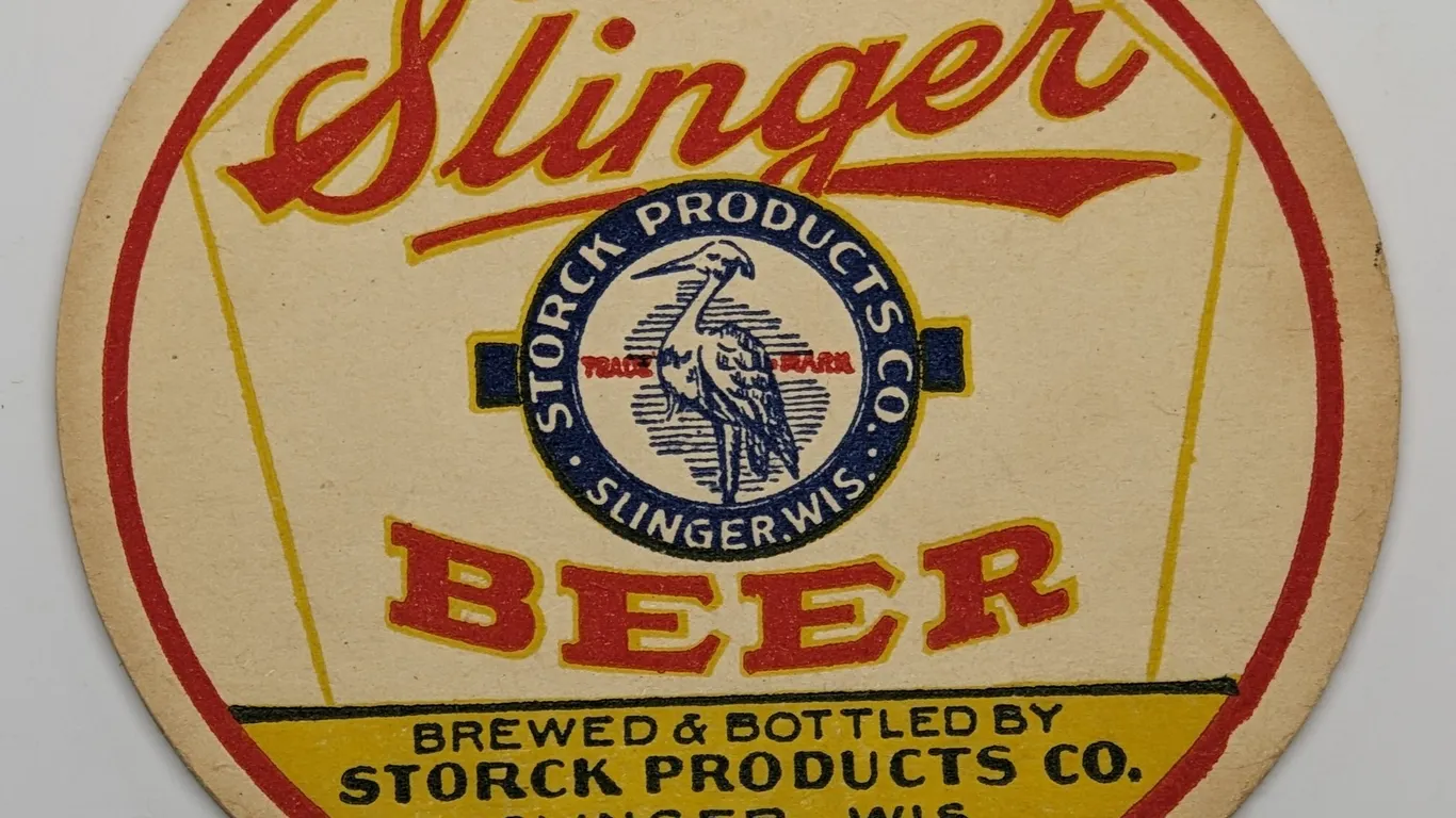 STORCK'S SLINGER BEER STORCK PRODUCTS SLINGER WISCONSIN COASTER