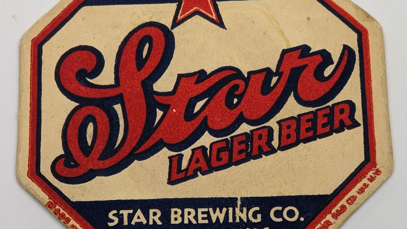 STAR LAGER BEER COASTER LOMIRA WISCONSIN