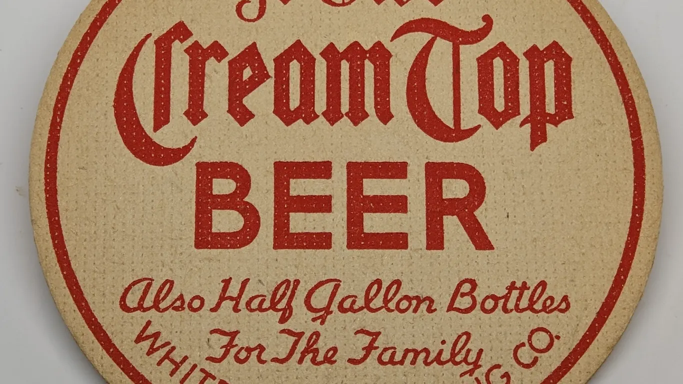 YE OLDE CREAM TOP BEER COASTER WHITEWATER WISCONSIN