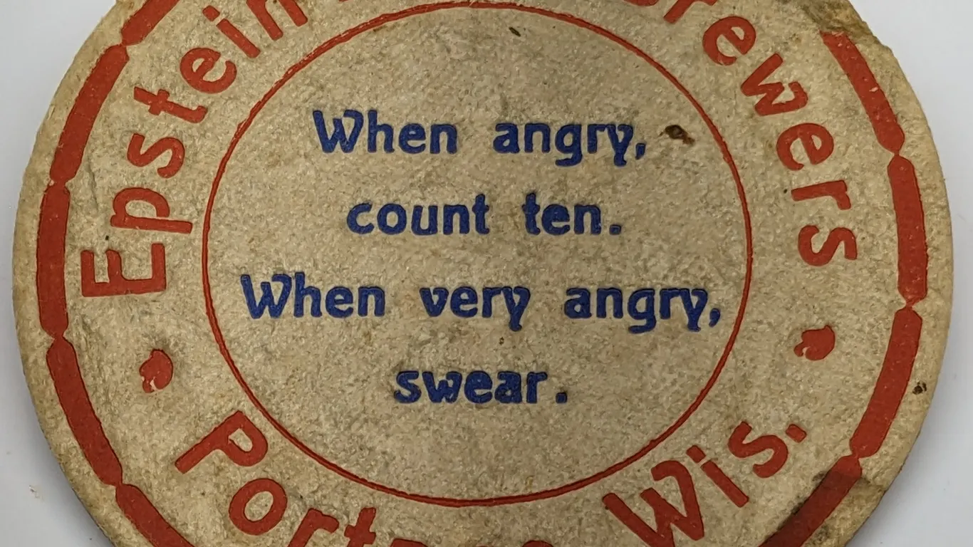 EPSTEIN BROS BREWERS BEER COASTER PORTAGE WISCONSIN