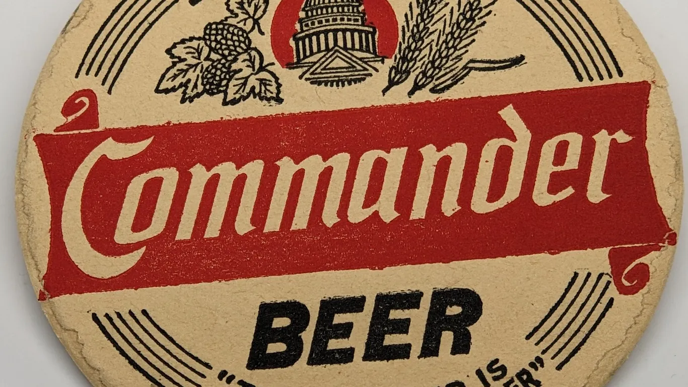 COMMANDER BEER COASTER CAPITOL BREWING MILWAUKEE WISCONSIN