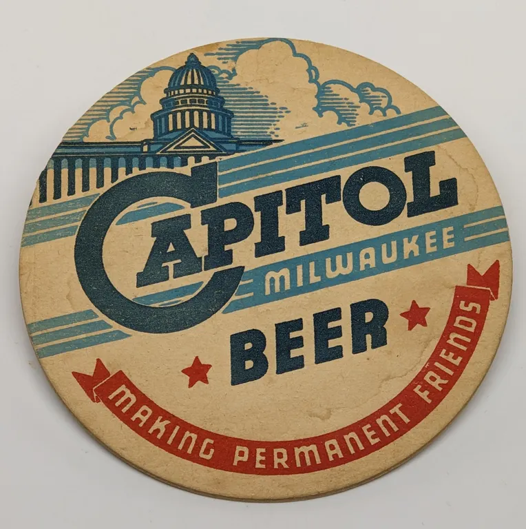 CAPITOL BEER COASTER MILWAUKEE WISCONSIN