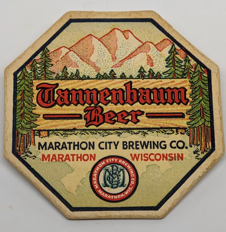 TANNENBAUM BEER COASTER MARATHON WISCONSIN