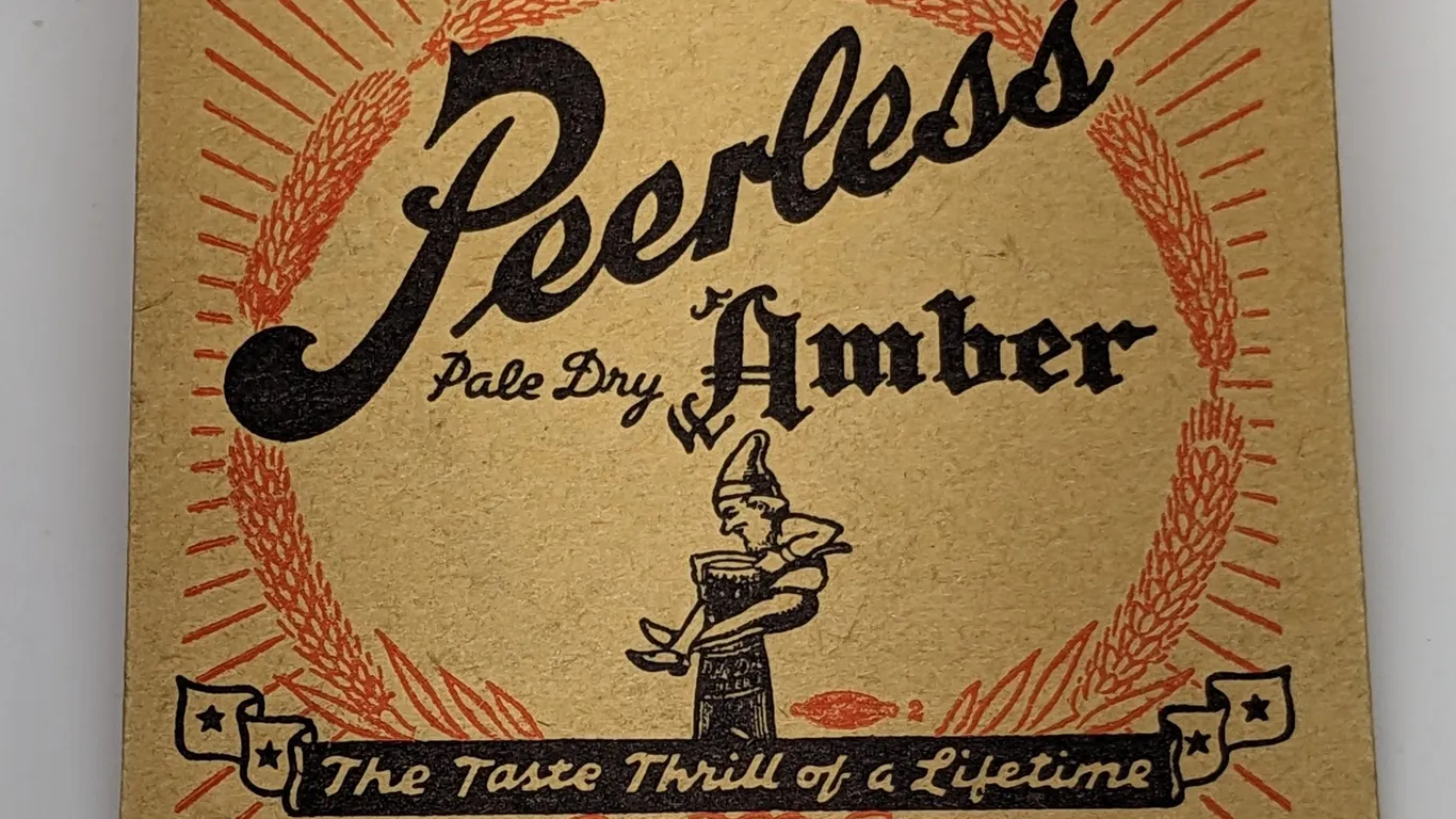 PEERLESS PALE DRY AMBER BEER COASTERLA CROSSE WISCONSIN