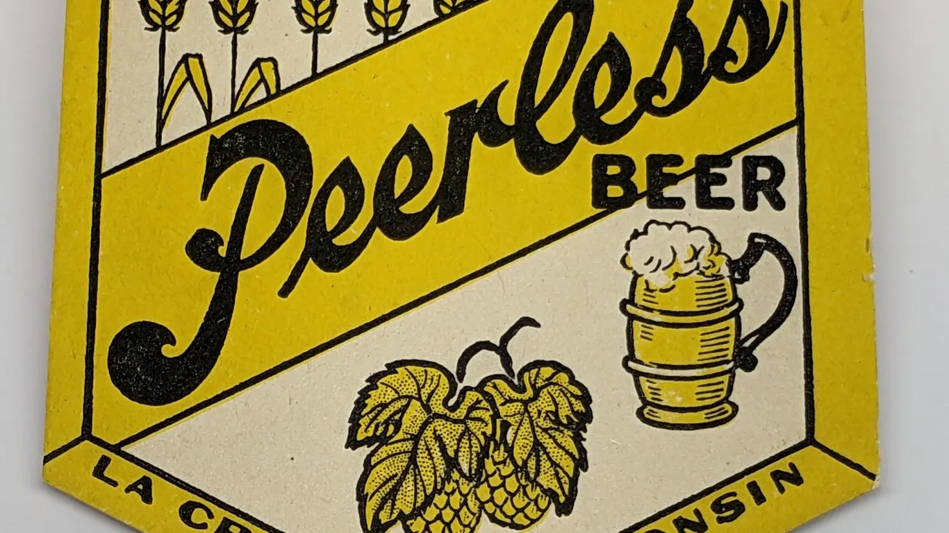 PEERLESS BEER COASTER LA CROSSE WISCONSIN