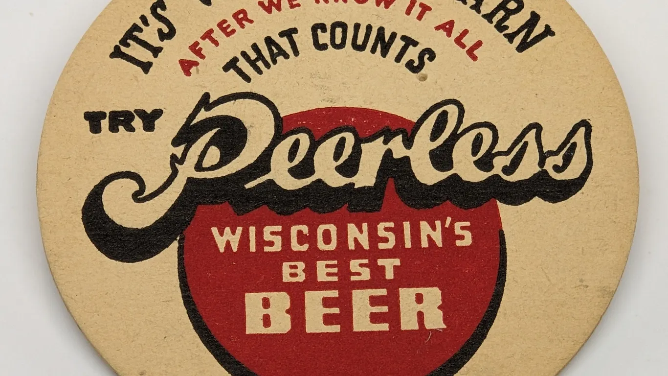 PEERLESS WISCONSIN'S BEST BEER COASTER LA CROSSE