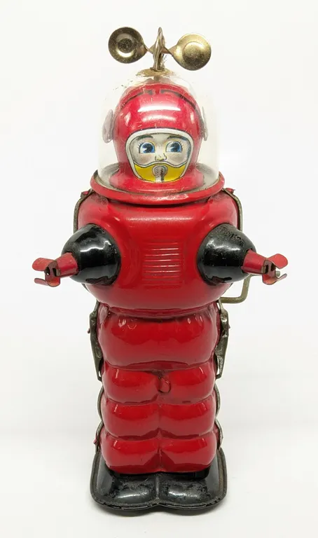 RARE 1960'S MOON EXPLORER WIND UP TIN ROBOT TOY