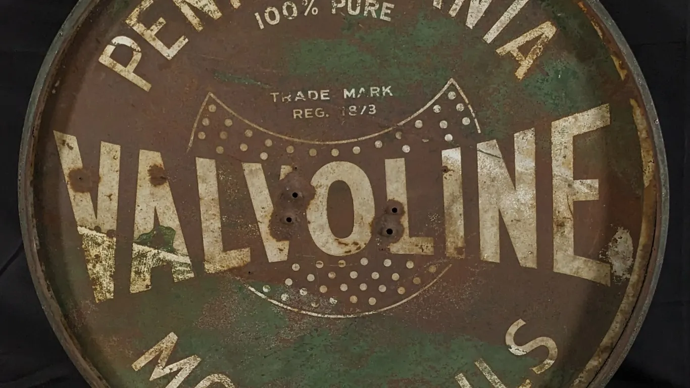 TIN SIGN VALVOLINE PENNSYLVANIA MOTOR OIL