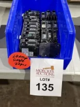 ASSORTED 20 AMP CIRCUIT BREAKERS