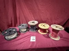 ASSORTED SPOOLS OF 8 AWG WIRE