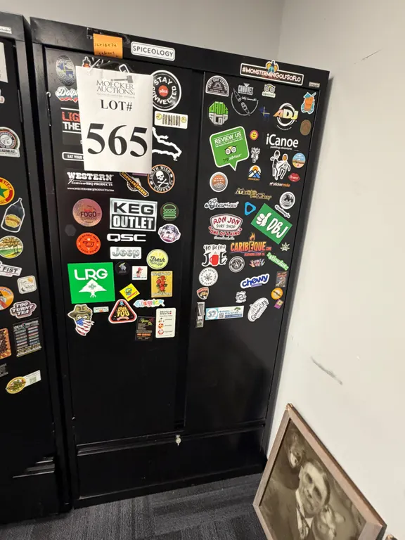 SANDUSKY METAL STORAGE CABINET WITH CONTENT