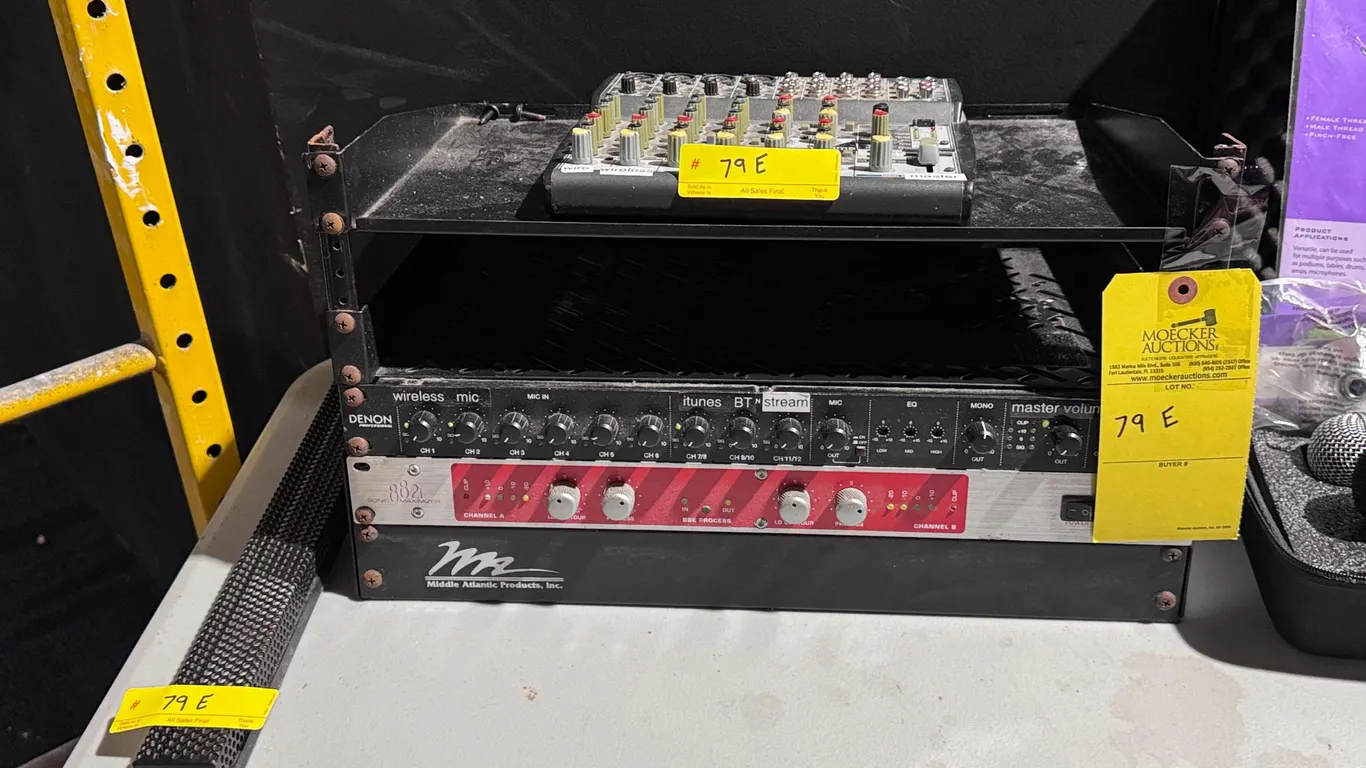 A/V RACK WITH COMPONENTS CONSISTING OF