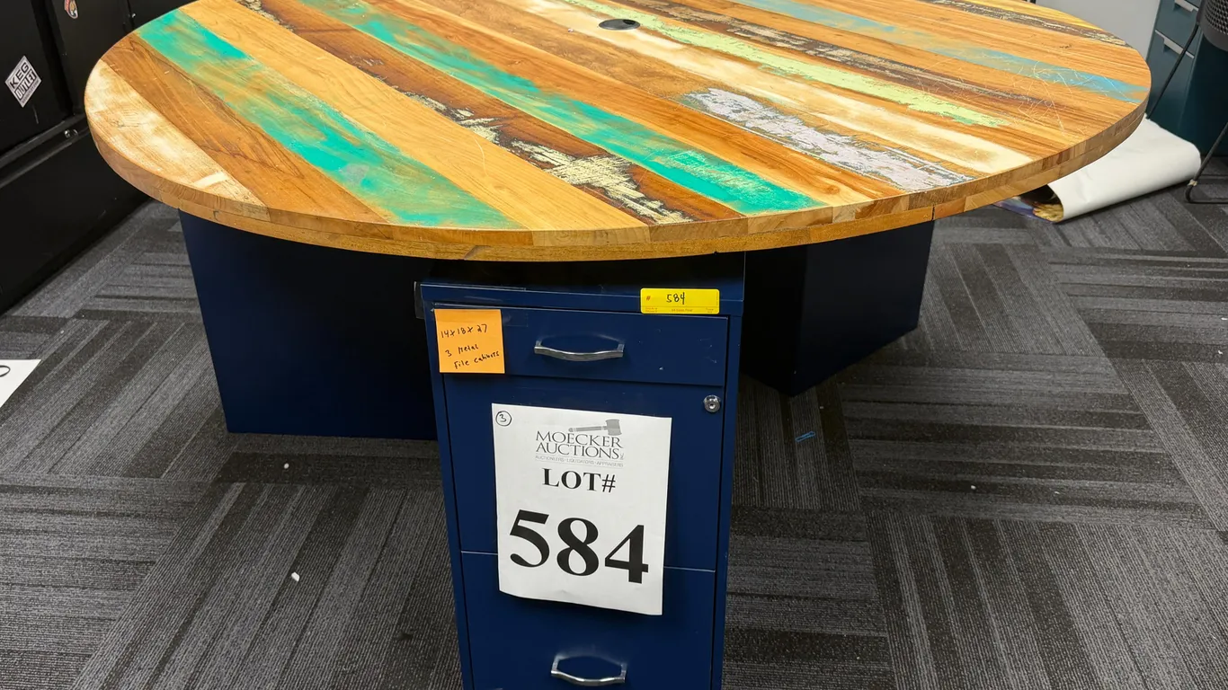 ROUND 66" WOOD BUTCHER BLOCK TABLE TOP