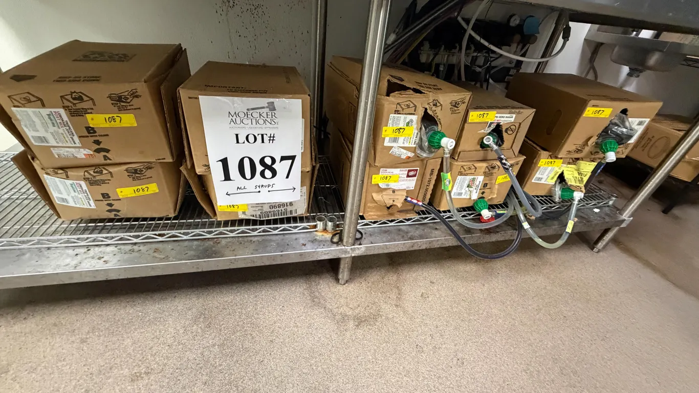 LOT CONSISTING OF ASSORTED SYRUPS FOR SODA MACHINE