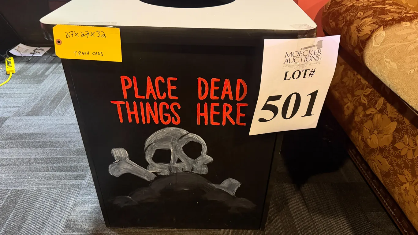 COMMERCIAL SQUARE TRASH CAN (HALLOWEEN THEMED)