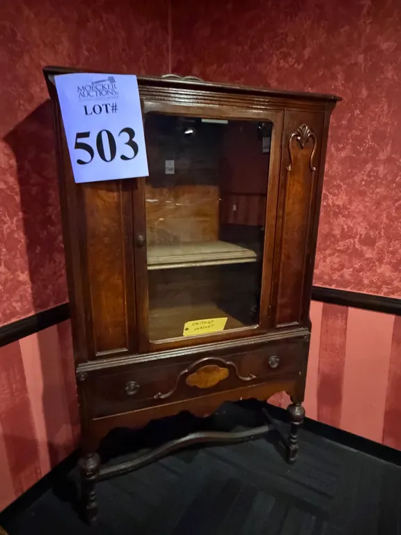 VINTAGE STYLE WOOD CHINA CABINET