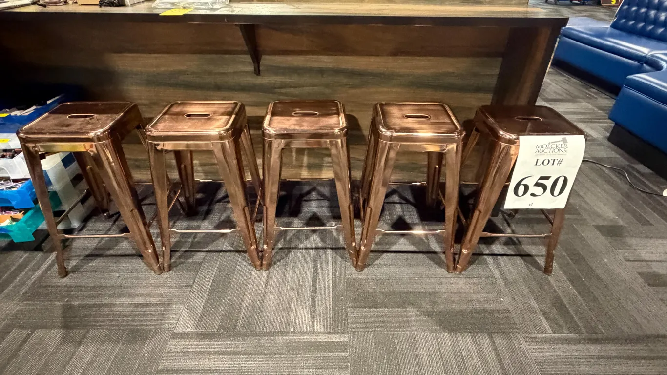 METAL 24" BACKLESS BARSTOOLS (BRONZE COLOR)