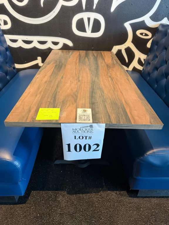 RECTANGULAR CAF TABLE DUAL STEEL BASE