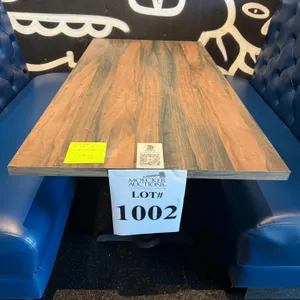 RECTANGULAR CAF  TABLE DUAL STEEL BASE