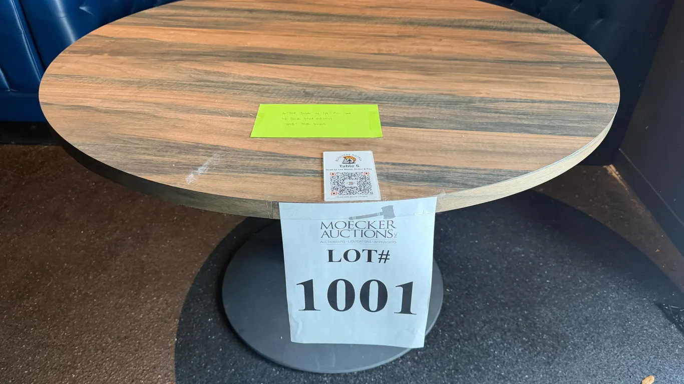 ROUND CAF TABLE 48" DIAMETER STEEL PEDESTAL BASE