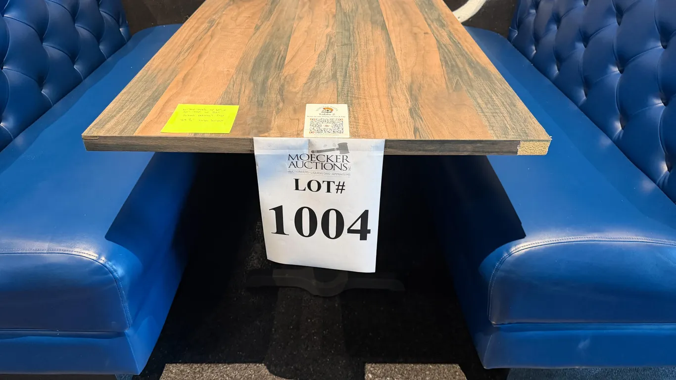 RECTANGULAR CAF TABLE DUAL STEEL BASE