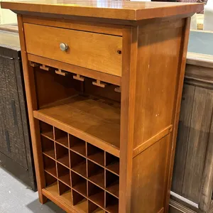 WOOD WINE CABINET 26.5" X 16" X 40"