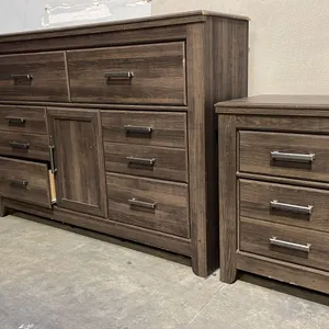 3-PC BEDROOM SET INCLUDING; 6-DRAWER 1-DOOR DRESSER 61" X 16" X 43" & (2) 2-DRAWER NIGHTSTANDS 24"
