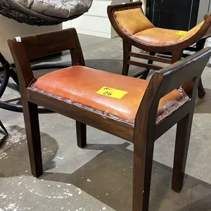 WOOD & LEATHER CHAIR
