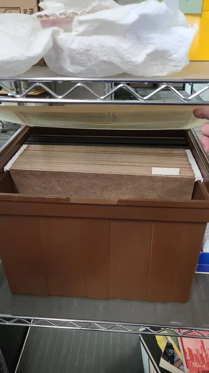 Heavy Plastic Filing Box With Lid and File Folders