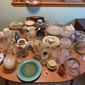 Assorted Glass Dishes and Cups