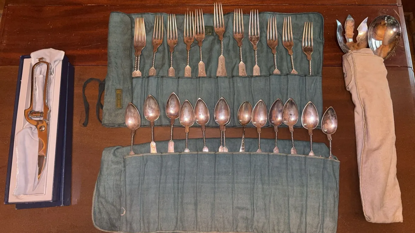 Antique silverware
