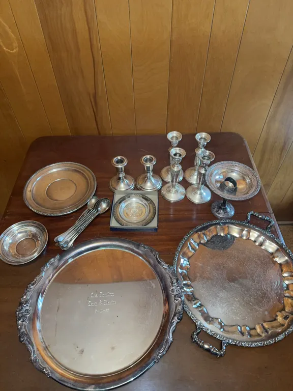 Silver serving trays