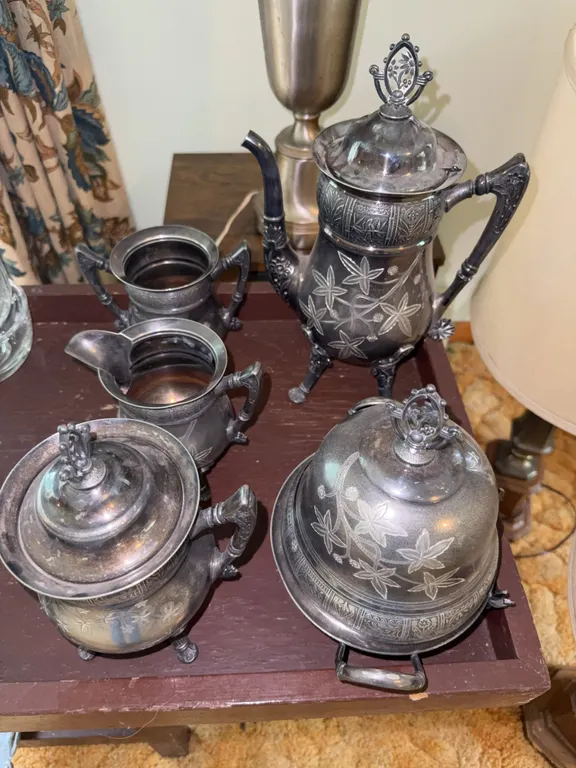 Silver coffee and tea set
