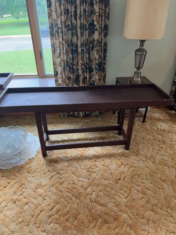 Long wooden display table #2