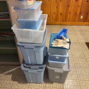 Empty Plastic Storage Bins