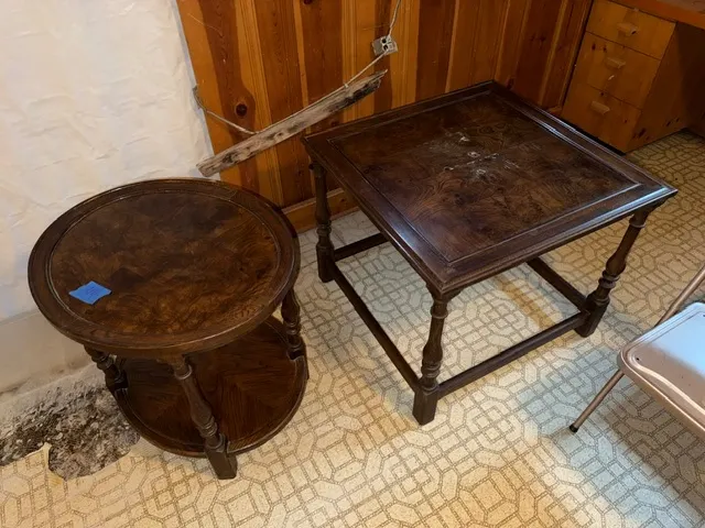 Pair Of Wooden Tables
