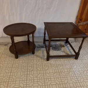 Pair Of Wooden Tables