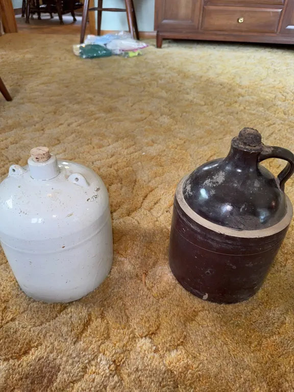 White Bottle & Brown Jug