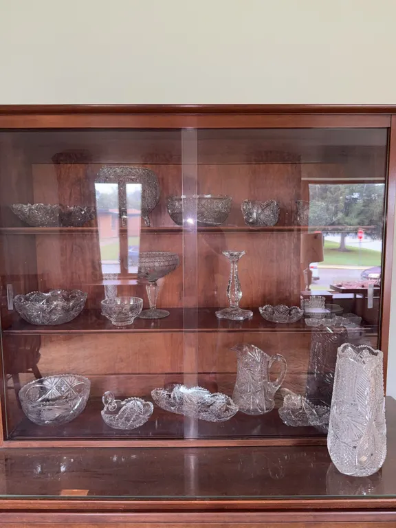 Crystal glass bowls and dishes