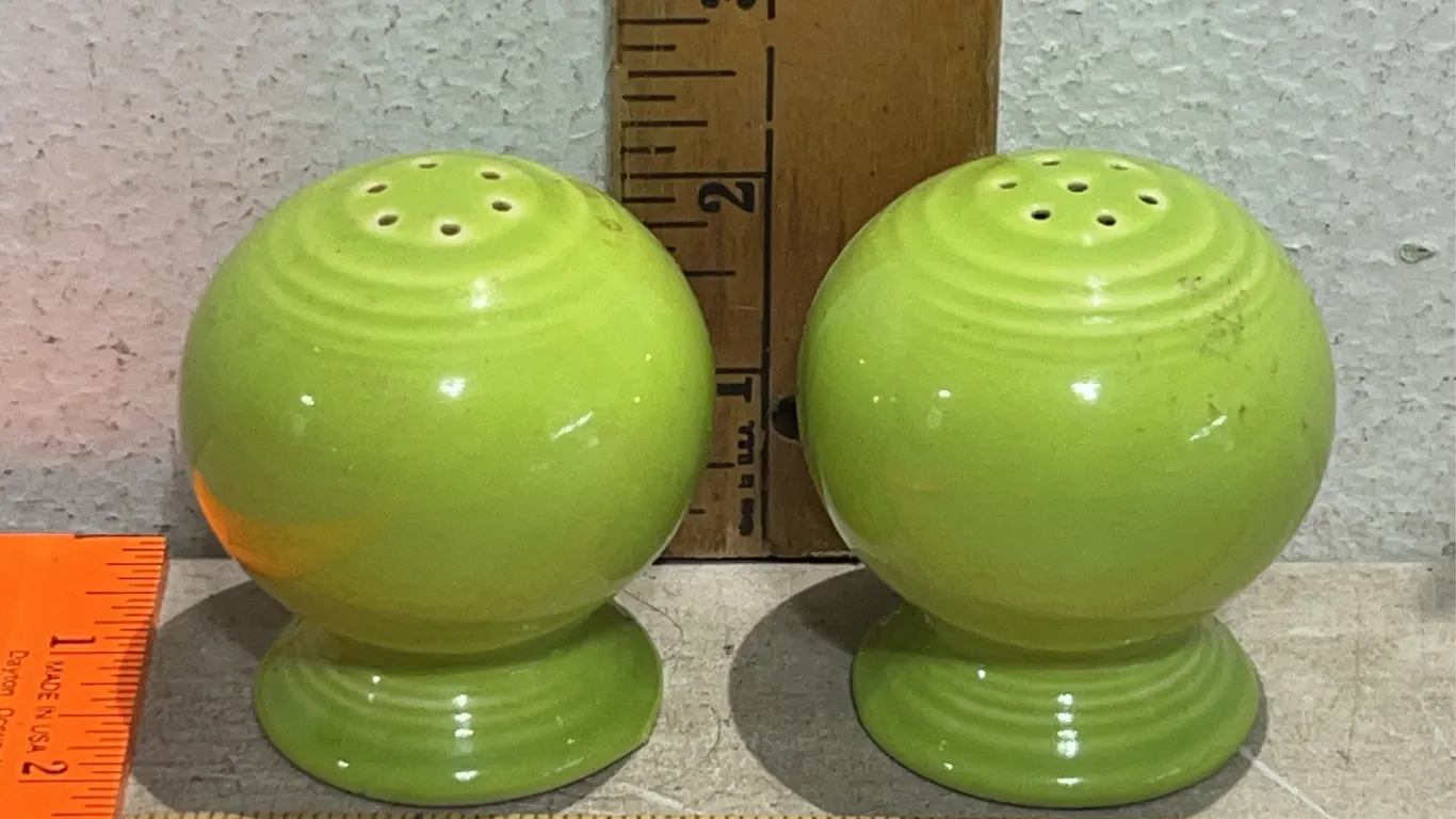 Homer Laughlin Fiesta Green Pottery Salt/Pepper Shakers