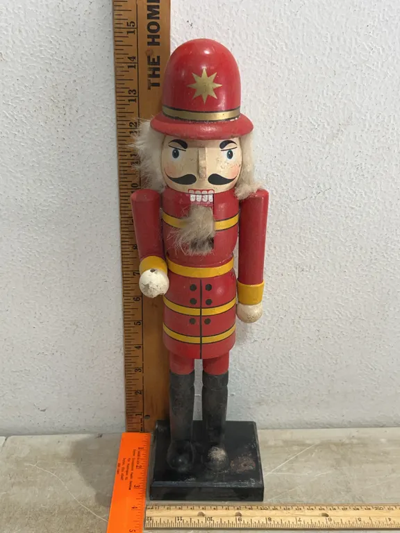 Wooden Nutcracker, Missing Pcs 15" Tall