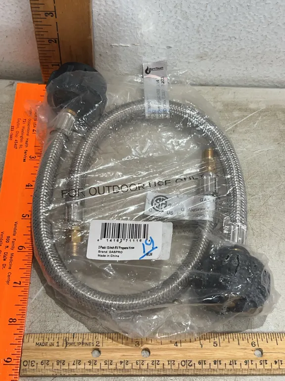 2 New 12" RV Propane Hoses, 1 Missing Seal